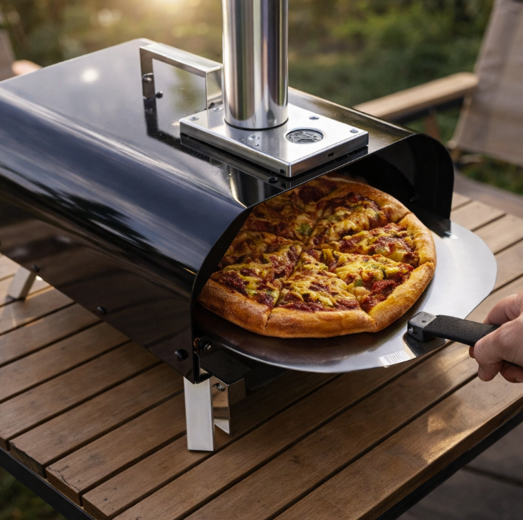 Four à pizza extérieur bois et granulés avec pierre de cuisson | Stone