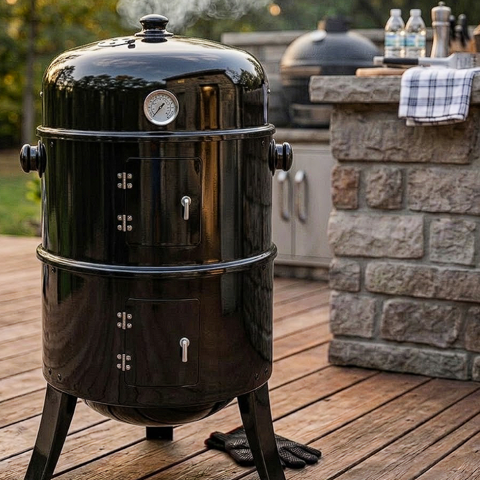 Fumoir charbon vertical avec grilles | Vario