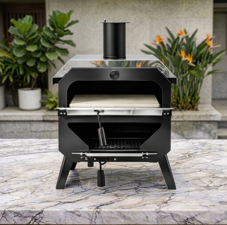 Four à pizza extérieur en acier pour cuisson au bois et au charbon | Forno