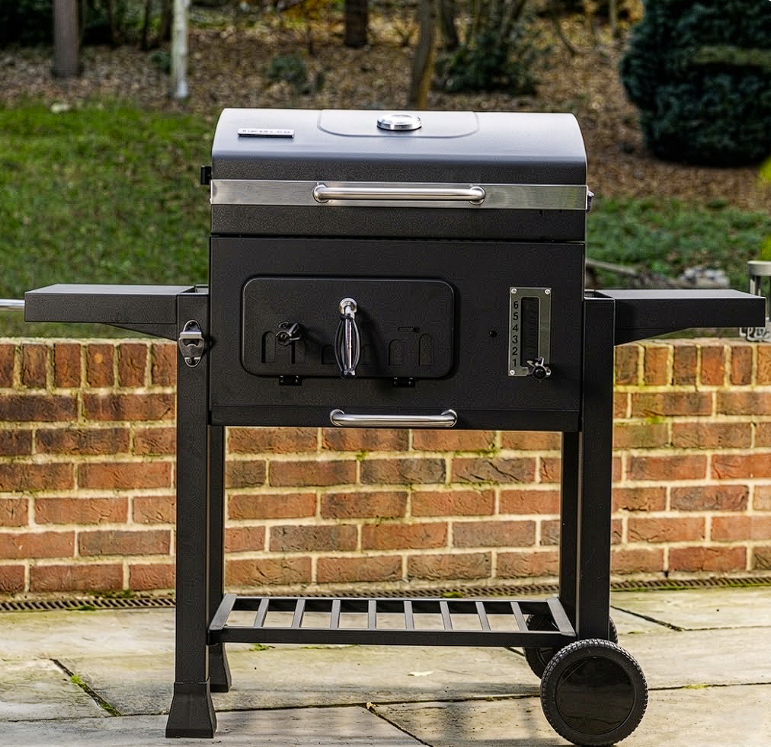 Barbecue charbon de bois extra‑large avec tables latérales | Atlas