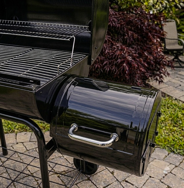Barbecue charbon de bois autoportant 2 niveaux acier | Forge