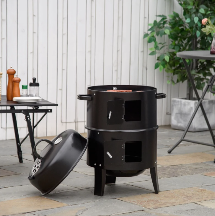 Fumoir vertical compact avec grilles bois | Aeroge