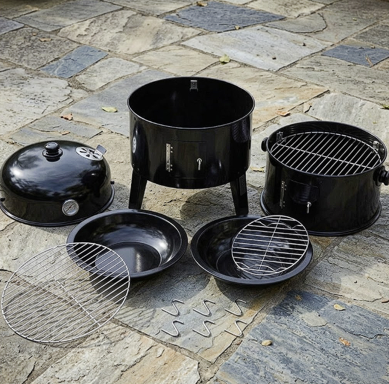 Fumoir charbon vertical avec grilles | Vario