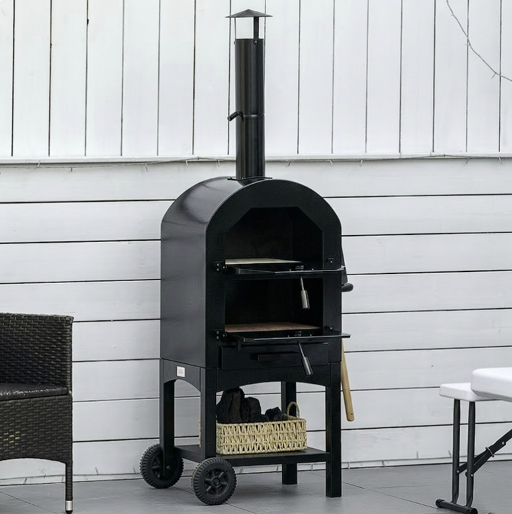 Four à pizza au feu de bois avec chariot | Piro