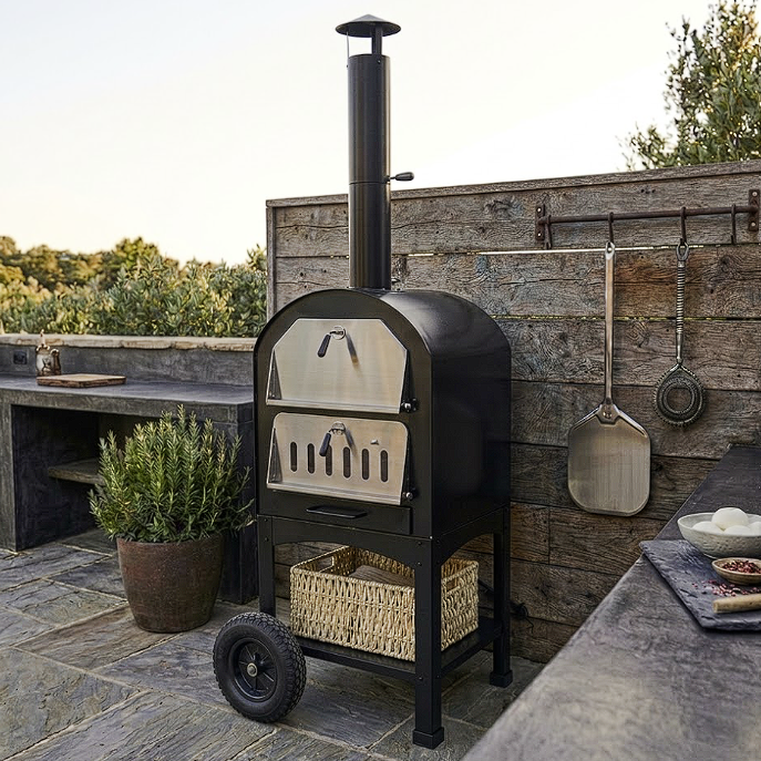 Four à pizza au feu de bois avec chariot | Piro