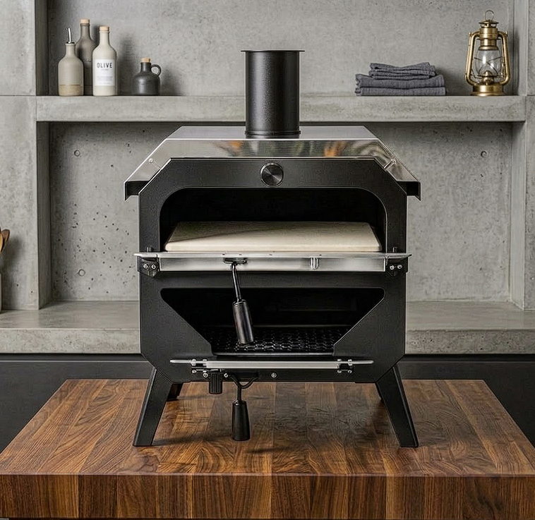 Four à pizza extérieur en acier pour cuisson au bois et au charbon | Forno