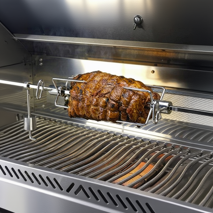 Broche rotative électrique pour barbecue 360° en acier inoxydable | Rotar