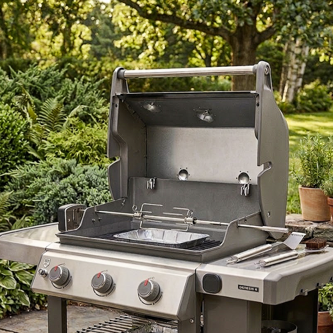Broche rotative électrique pour barbecue 360° en acier inoxydable | Rotar