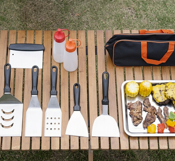 Kit accessoires barbecue inox complet 29 pièces | Maxor