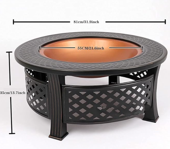 Brasero multifonction en acier avec grille barbecue | Ignara