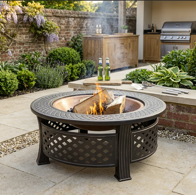 Brasero multifonction en acier avec grille barbecue | Ignara