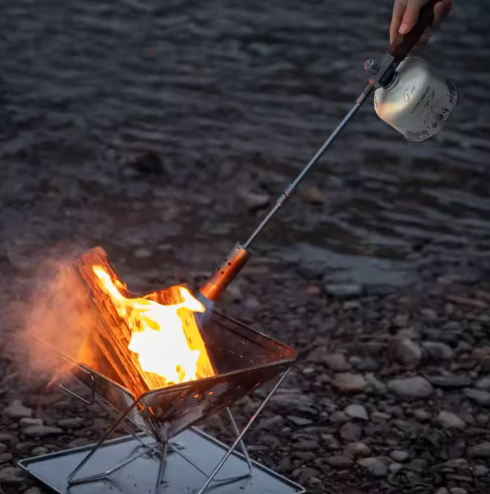 Allume‑gaz portable à flamme longue avec poignée bois | Luma