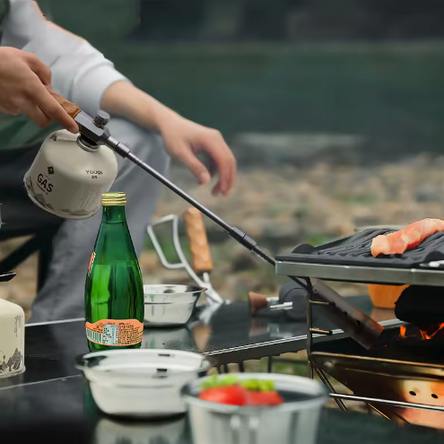 Allume‑gaz portable à flamme longue avec poignée bois | Luma