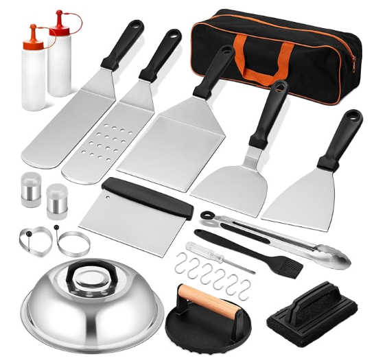 Kit accessoires barbecue inox complet 29 pièces | Maxor