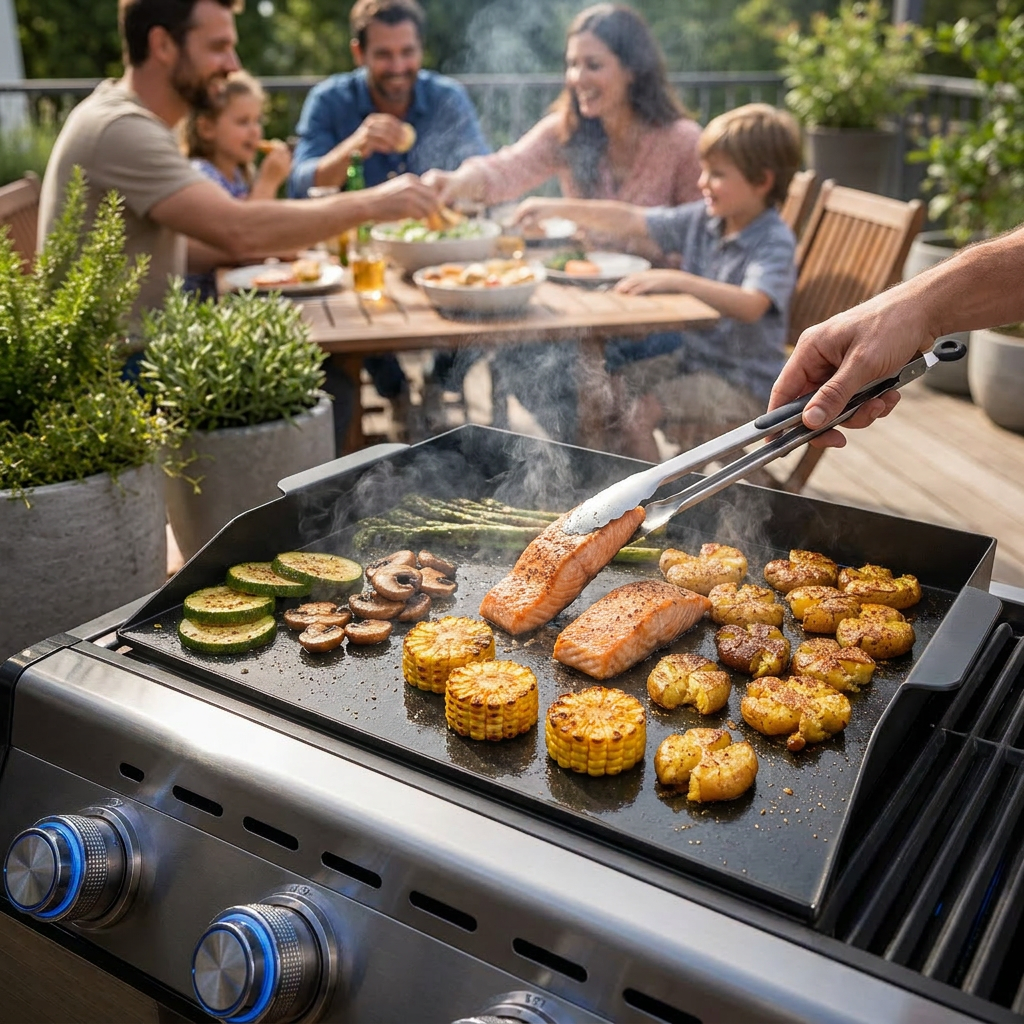 Plaque de cuisson plate en acier au carbone pour barbecue | Grida