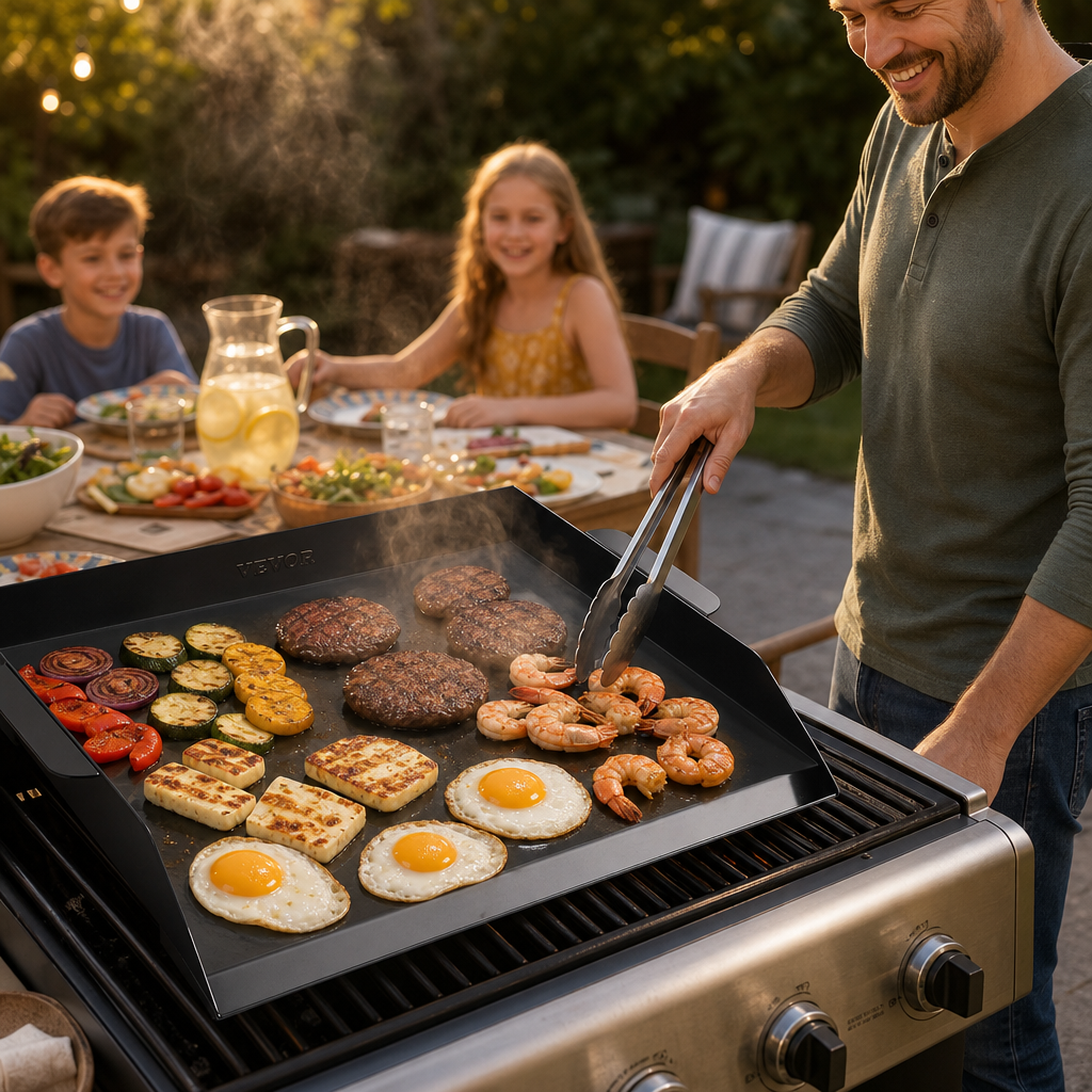 Plaque de cuisson plate en acier au carbone pour barbecue | Grida