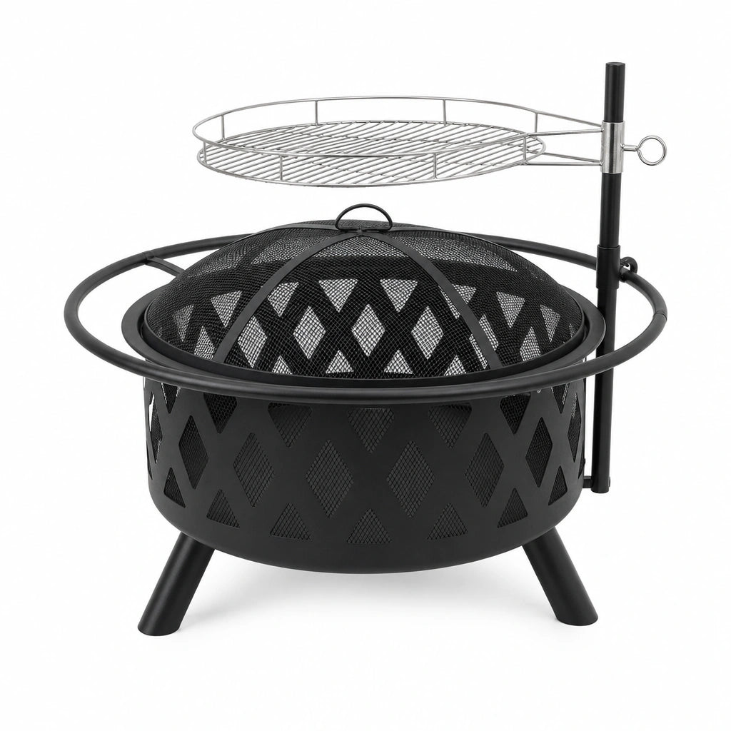 Brasero réglable en acier avec grille suspendue | Altis