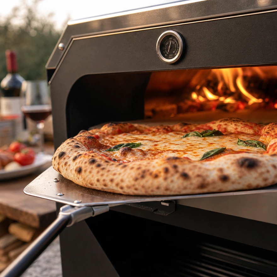 Four à pizza extérieur en acier pour cuisson au bois et au charbon | Forno