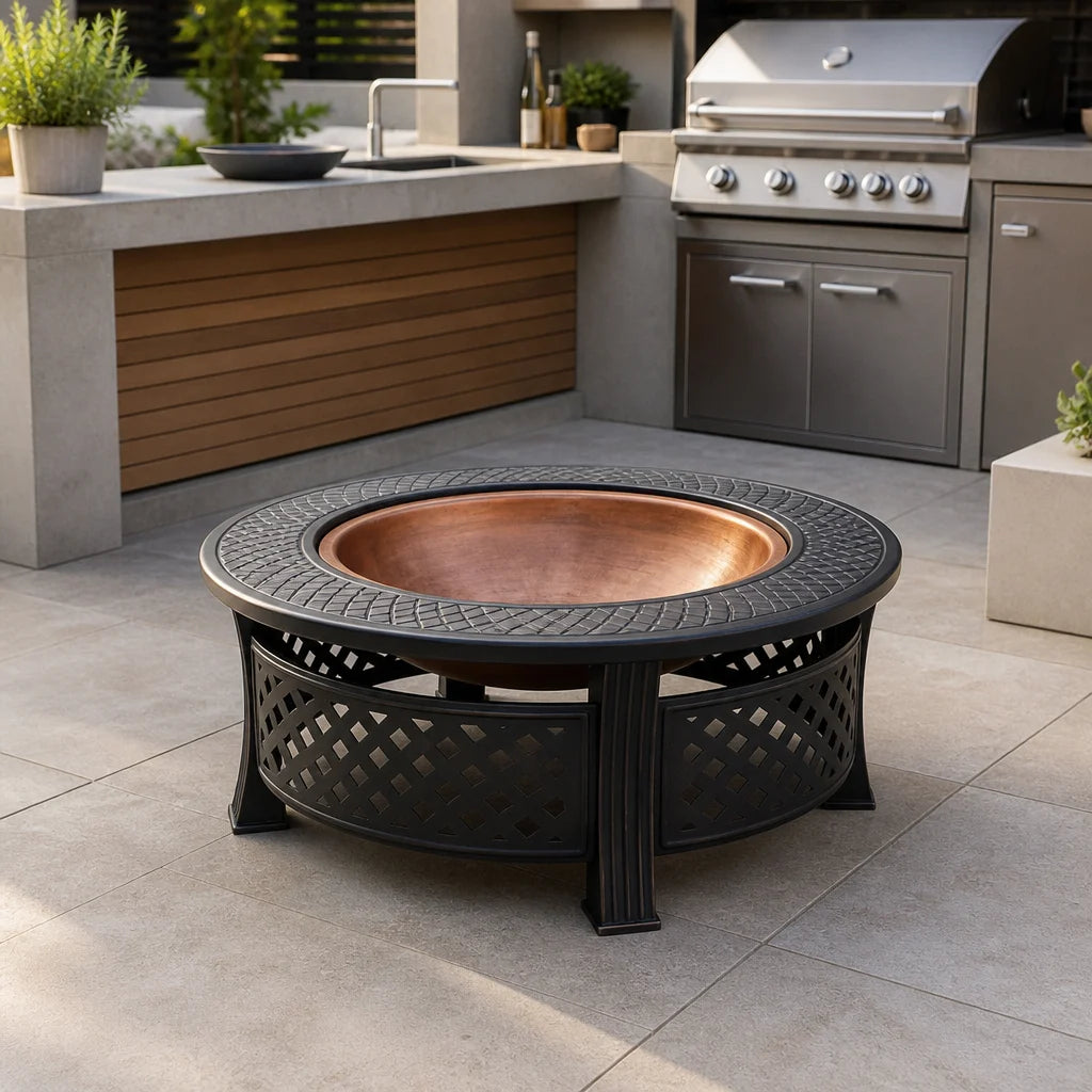 Brasero multifonction en acier avec grille barbecue | Ignara