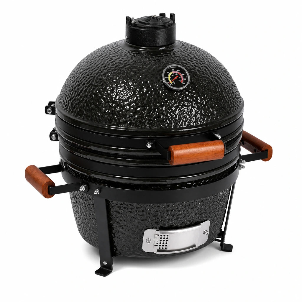 Barbecue Kamado en Céramique 22 pouces avec Thermomètre pour Cuisson au Charbon | Kora