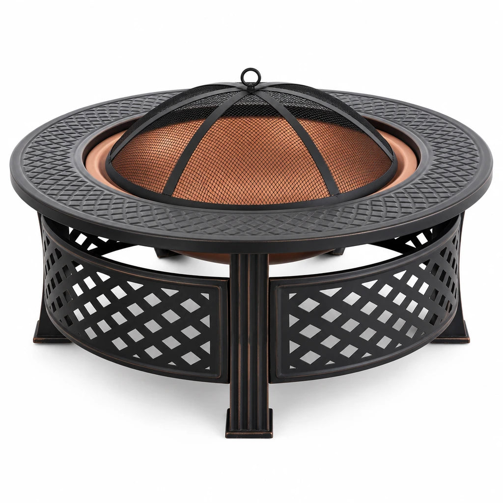 Brasero multifonction en acier avec grille barbecue | Ignara