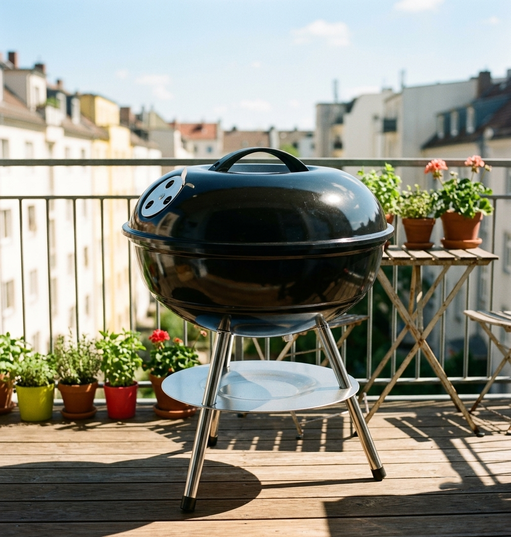 Petit barbecue à charbon portable avec couvercle | Spark
