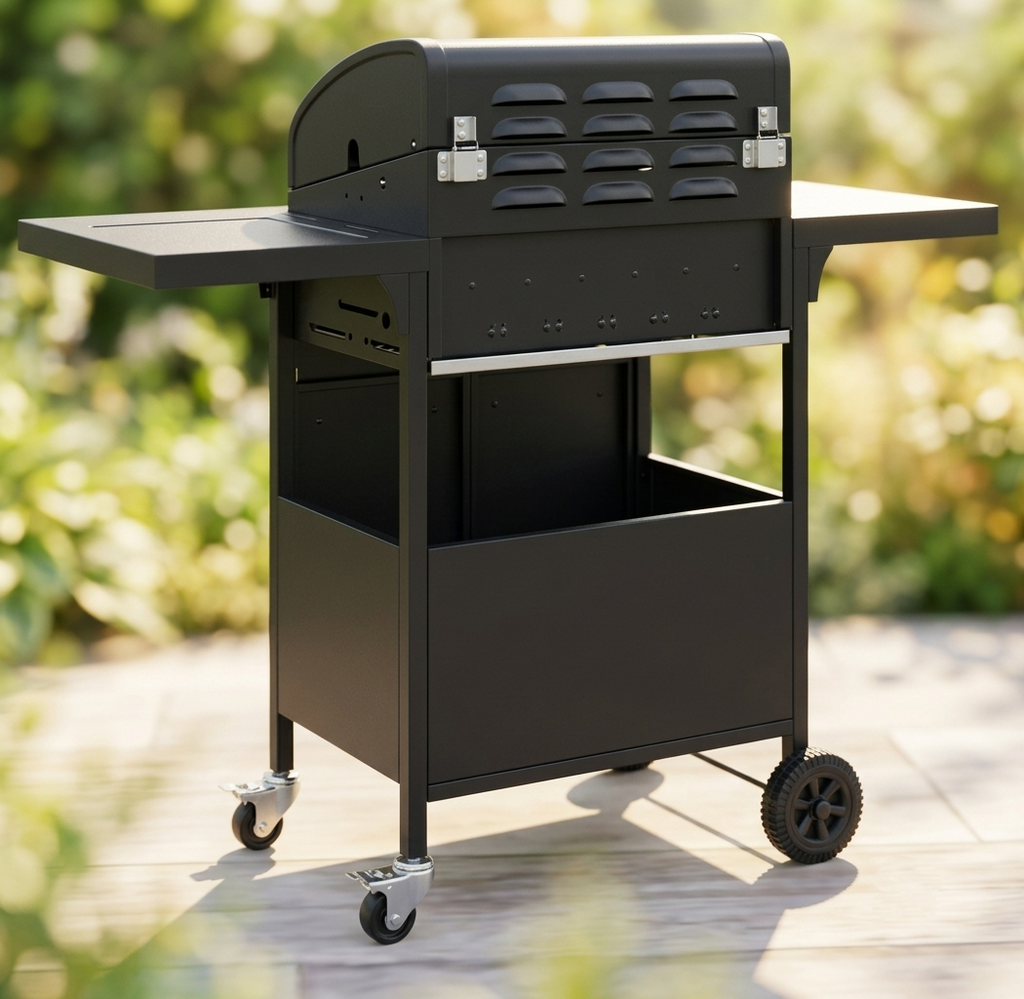 Barbecue à gaz 4 brûleurs sur chariot | Titus
