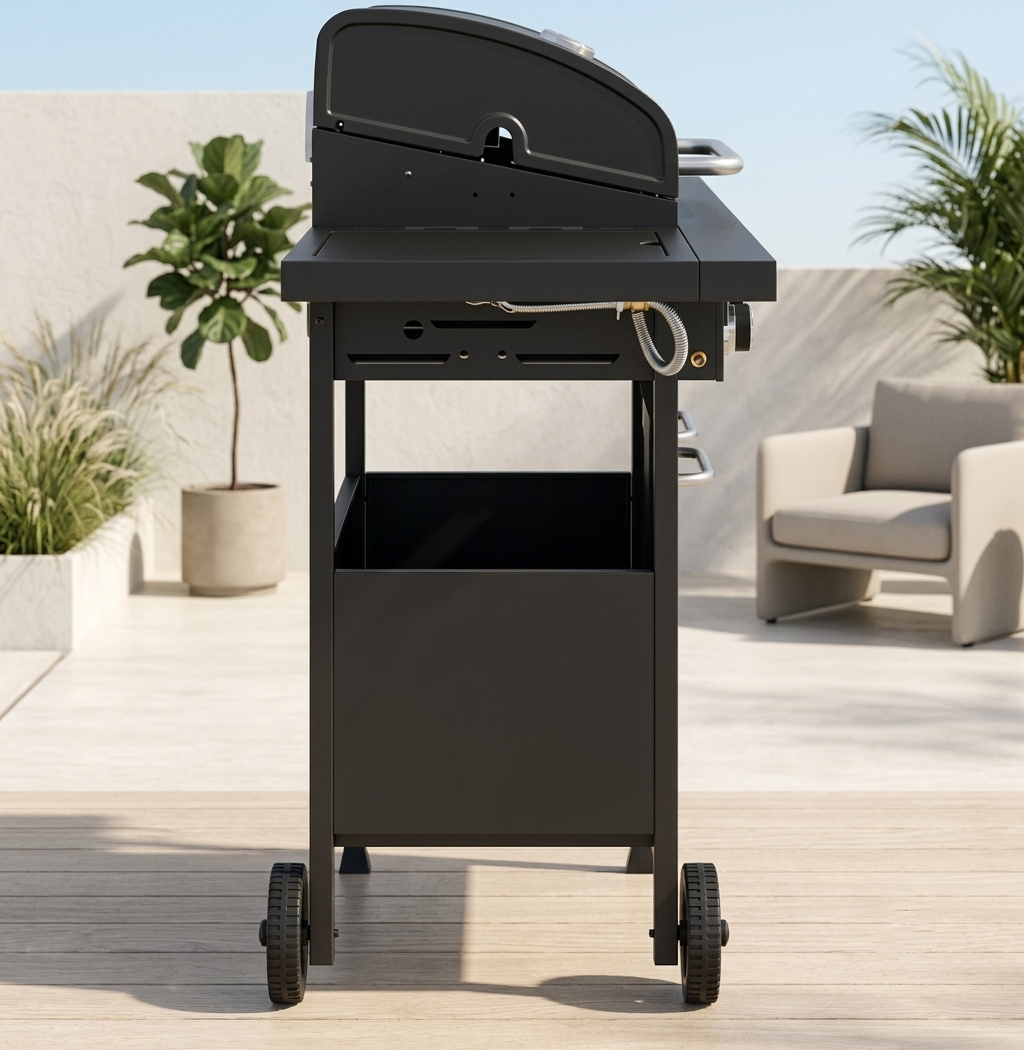 Barbecue à gaz 4 brûleurs sur chariot | Titus
