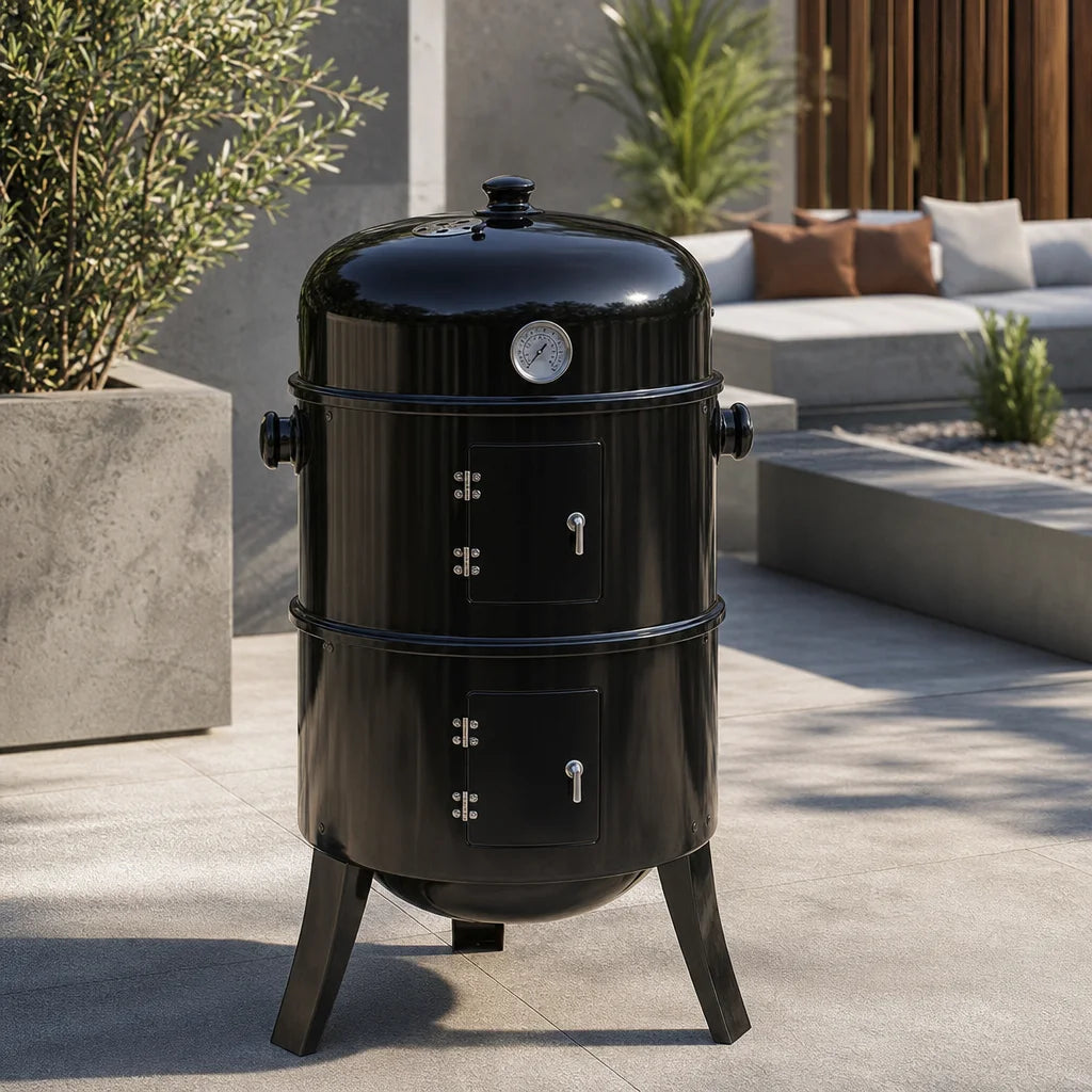 Fumoir charbon vertical avec grilles | Vario